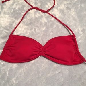 Victoria Secret red scrunch bathing suit top